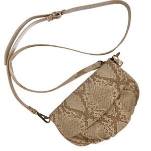 Anthropologie Emma Faux Animal Print Convertible Crossbody Belt Bag